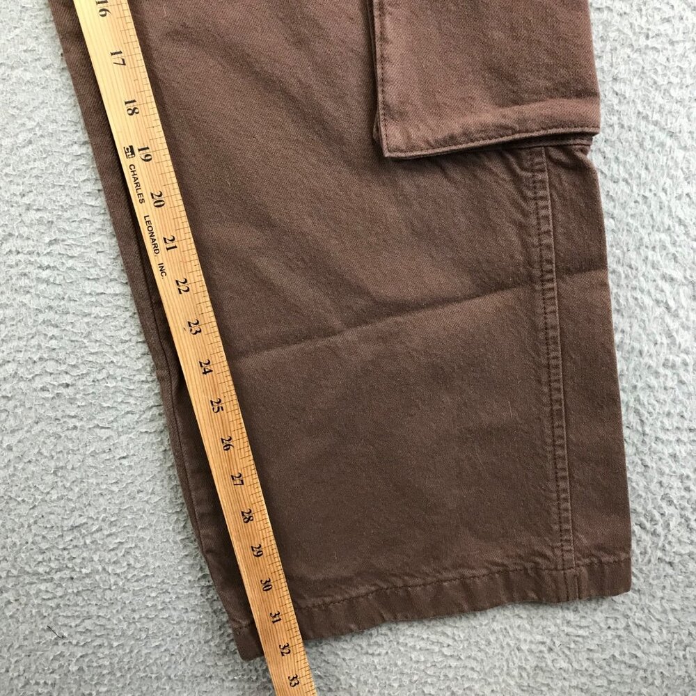 New Pac Sun Baggy 90s‎ Cargo Utility Pants Brown wide leg size 26 - Picture 10 of 16